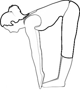 posture demie flexion avant debout